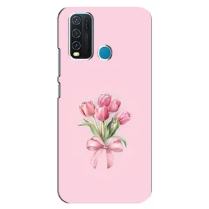 Чохол з розовим принтом для ViVO Y30 (Букет квітів)