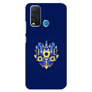 Чохли для ViVO Y30 Укр. Символіка (AlphaPrint) (Квітковий Герб)