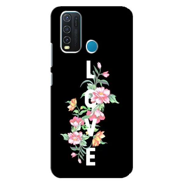 Чехол с принтом «Цветы LOVE» для Vivo Y30 Чехол с принтом «Цветы LOVE» для Vivo Y30
