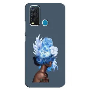 Чехлы (ART) Цветы на ViVO Y30 (VPrint) (Квіти на голові)