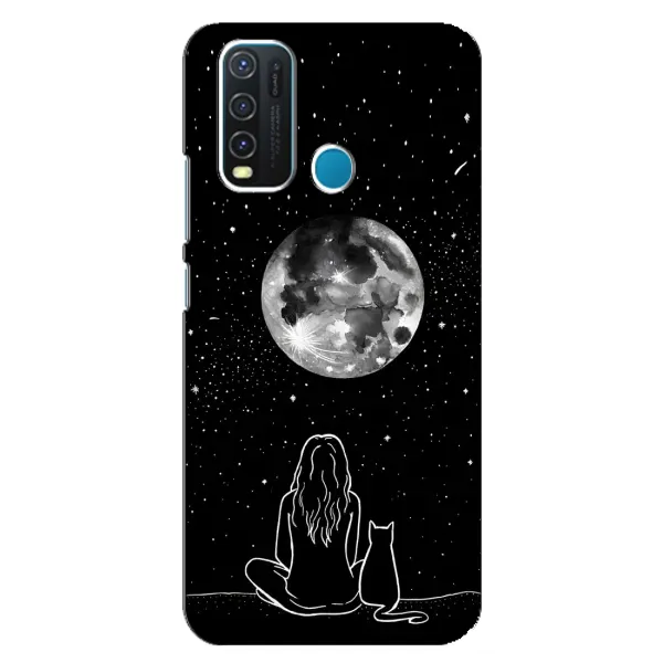 Чехол с принтом «Девушка с котом» для Vivo Y30 Чехол с принтом «Девушка с котом» для Vivo Y30