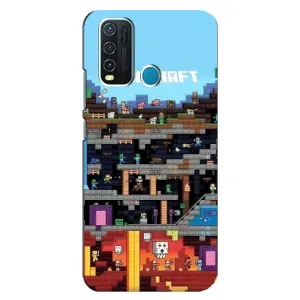 Чохол Майнкрафт на ViVO Y30 (AlphaPrint) Minecraft (фон Minecraft)