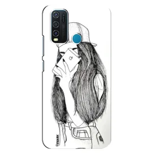 Чехол с печатью для ViVO Y30 - (Мода) (AlphaPrint) (Фото девочки)