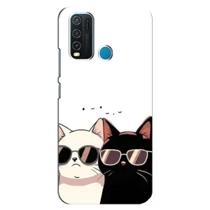 Чехол с принтом «Коты в очках» для Vivo Y30