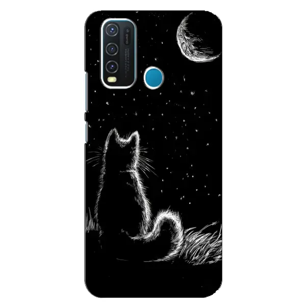 Чохол з принтом «Котик і місяць» для Vivo Y30 Чохол з принтом «Котик і місяць» для Vivo Y30