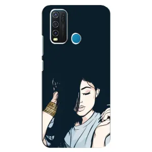 Чехол с печатью для ViVO Y30 - (Мода) (AlphaPrint) (Красивая девочка)
