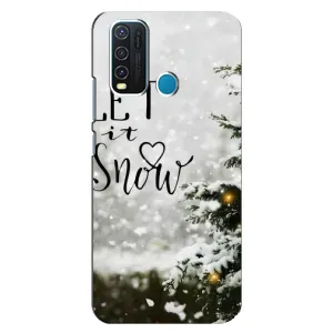 Новорічні, Святкові Чохли для ViVO Y30 - 2024 год (Let it snow)