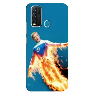 Чехол с принтом Фантастическая четверка для ViVO Y30 (Человек-факел в огне)