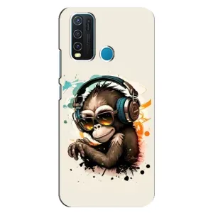 Чохол з Мавпами ViVO Y30 - (AlphaPrint) (Макака в навушниках)