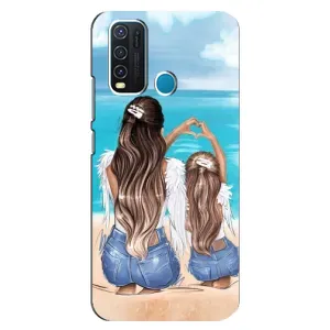 Чохол з друком для ViVO Y30 - (Мама з дитинкою) (AlphaPrint) (Мама з донькою)