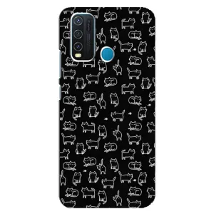 Чехол с принтом для ViVO Y30 (AlphaPrint) Модные коты (Меленькие котики)