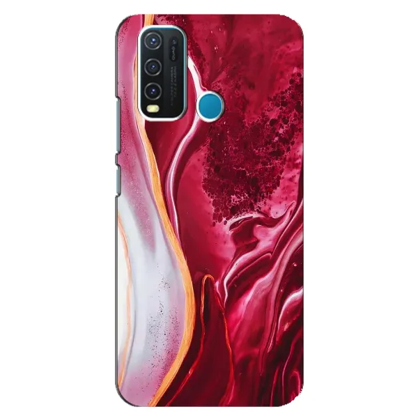 Чохол з принтом «Мрамор червоний» для Vivo Y30