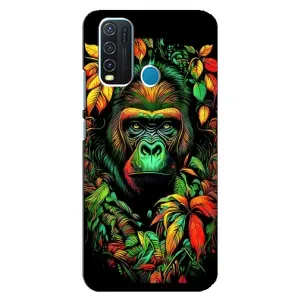 Чохол з Мавпами ViVO Y30 - (AlphaPrint) (Мавпа в квітах)