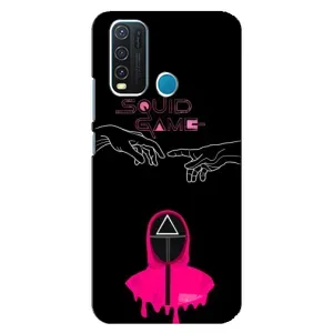 Чехол Гра в кальмара для ViVO Y30 (Минимализм Игра кальмара)