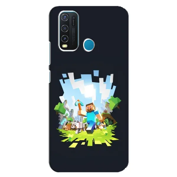 Чохол з принтом «персонажі Minecraft» для Vivo Y30 Чохол з принтом «персонажі Minecraft» для Vivo Y30
