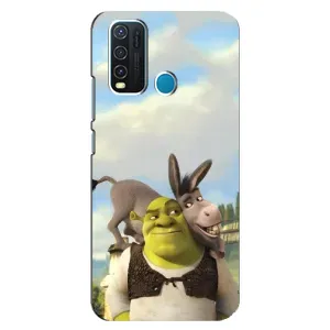 Чехол с мультфильмом Шрек на ViVO Y30 (Шрек и Осел)