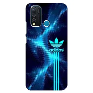 Чохли Адидас для ViVO Y30 (AlphaPrint) (Синій Адідас)