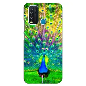 Чохол з пташками на ViVO Y30 (VPrint) (Яскравий Павлин)