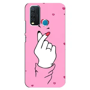 Чехол с принтом для ViVO Y30 (AlphaPrint - Знак сердечка)