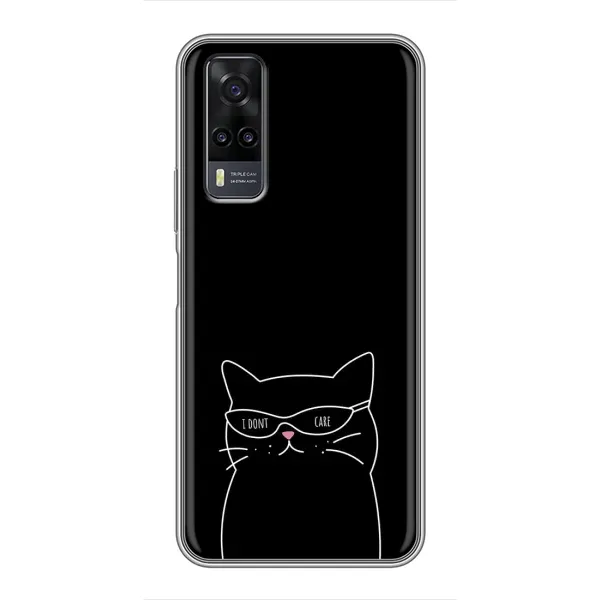 Чохол з принтом «Байдужий кіт» для Vivo Y31