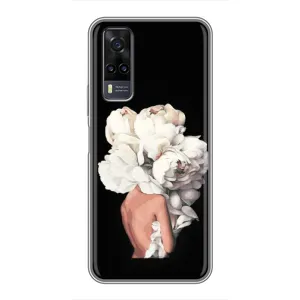 Чехлы (ART) Цветы на ViVO Y31 (VPrint) (Белые цветы)