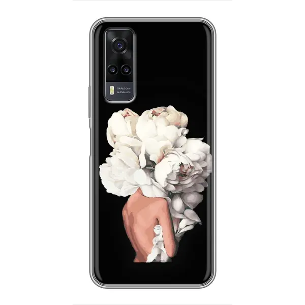 Чехол с принтом «Белые цветы» для Vivo Y31