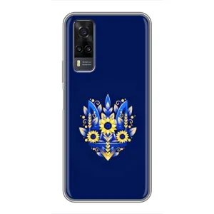 Чехлы для ViVO Y31 Укр. Символика (AlphaPrint) (Цветочный Герб)
