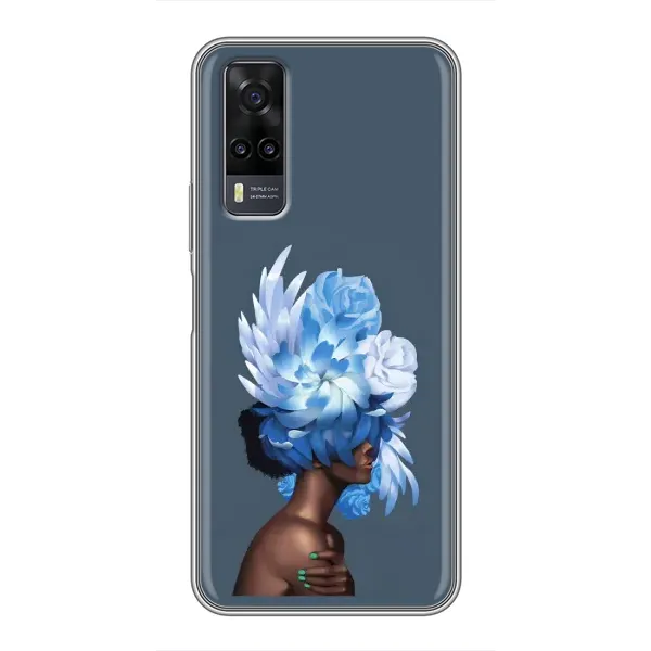 Чехол с принтом «Цветы на голове» для Vivo Y31