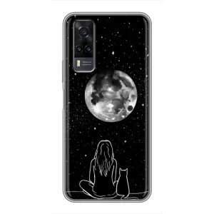Чохол з малюнком кіт на ViVO Y31 (Дівчина з котом)