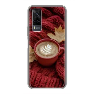 Чехол с уникальным дизайном «Осень с кофе» для ViVO Y31 (Кофе на пледе)
