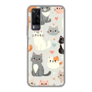 Чохол з малюнком кіт на ViVO Y31 (Колаж котів)
