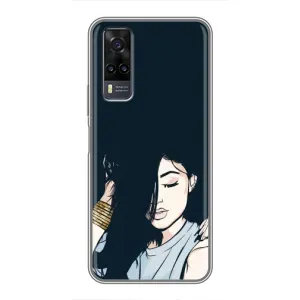 Чехол с печатью для ViVO Y31 - (Мода) (AlphaPrint) (Красивая девочка)