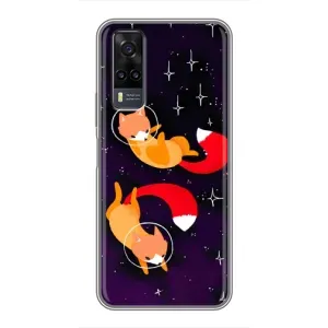 Чехлы с картинкой Лисички для ViVO Y31 (VPrint) (Лисички космонавты)