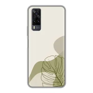 Чехол с принтом «Зеленая монстера дизайн» для Vivo Y31
