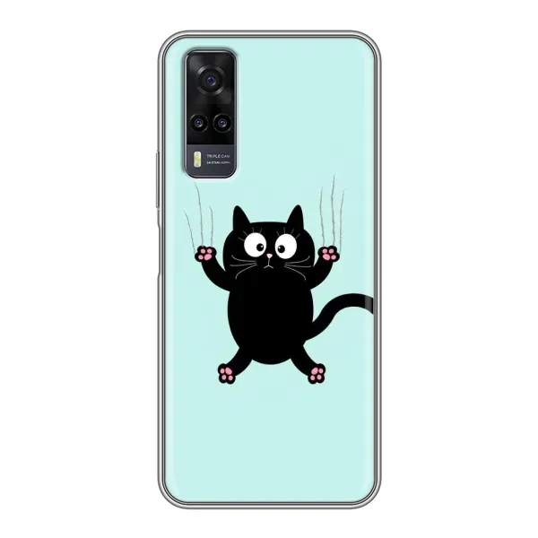 Чехол с принтом «Падающий кот» для Vivo Y31