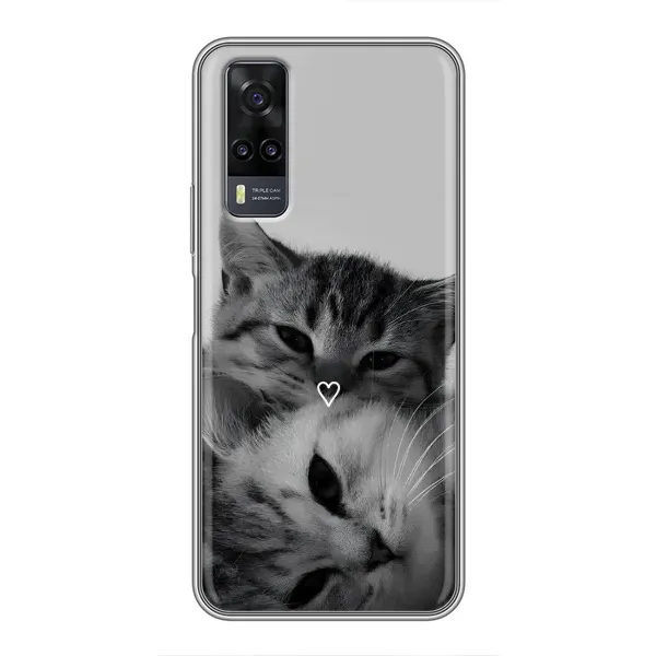 Чохол з принтом «Пара котів» для Vivo Y31