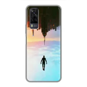 Чехол с человеком пауком для ViVO Y31 - (AlphaPrint) (Паук человек)