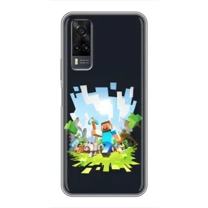 Чехол Майнкрафт на ViVO Y31 (AlphaPrint) Minecraft (персонажи Minecraft)
