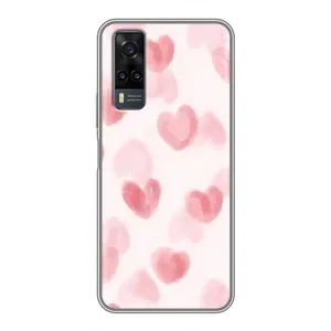Чохол з розовим принтом для ViVO Y31 (Рожеві сердечки)