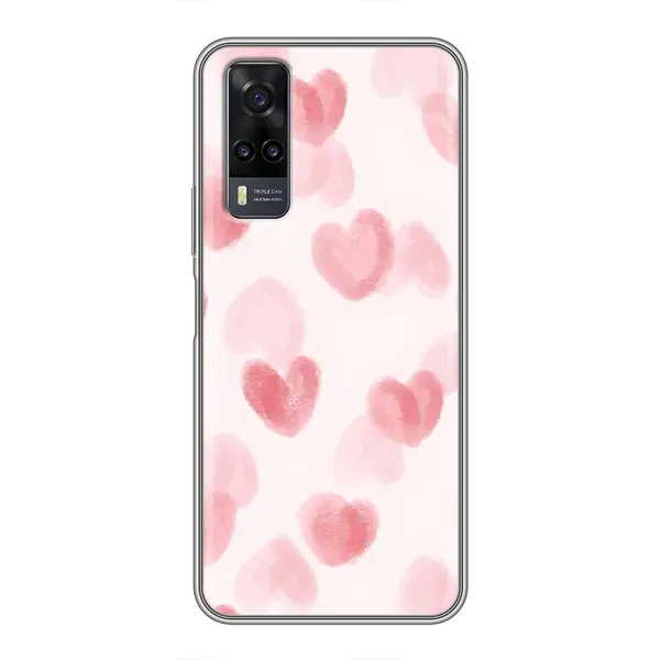 Чехол с принтом «Розовые сердечки» для Vivo Y31 Чехол с принтом «Розовые сердечки» для Vivo Y31