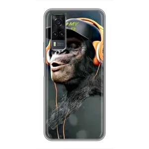 Чехол с Обезьянами ViVO Y31 - (AlphaPrint) (В наушниках)