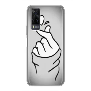 Чехол с принтом для ViVO Y31 (AlphaPrint - Знак сердечка) (Значок Love)