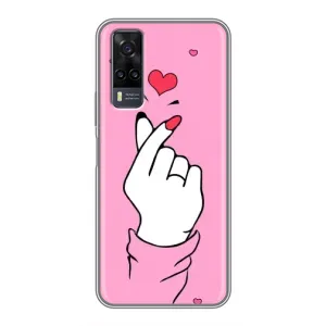 Чехол с принтом для ViVO Y31 (AlphaPrint - Знак сердечка)