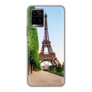 Чехол Эйфелева Башня для Vivo Y33s - (AlphaPrint) (Дорога в Париж)