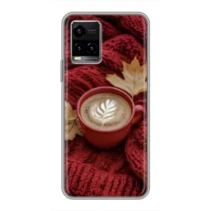 Чехол с уникальным дизайном «Осень с кофе» для Vivo Y33s (Кофе на пледе)