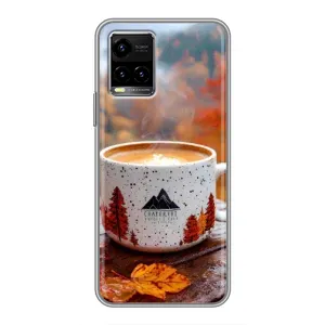 Чехол с уникальным дизайном «Осень с кофе» для Vivo Y33s (Кофе на природе)