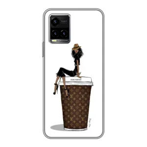 Чехлы Луи Витон для Vivo Y33s (AlphaPrint - LOUIS VUITTON) (кофе LOUIS VUITTON)