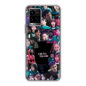Чехол с принтом «Коллаж Игра кальмара» для Vivo Y33s