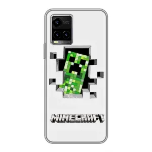 Чехол Майнкрафт на Vivo Y33s (AlphaPrint) Minecraft (крипер Майнкрафт)