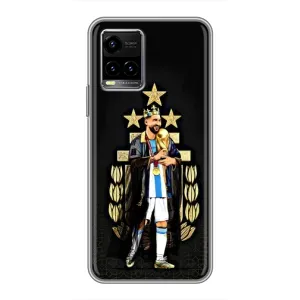 Чехлы для Vivo Y33s (Leo чемпион) (AlphaPrint) (Месси Король)